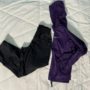 Jacket and pant raincoat set